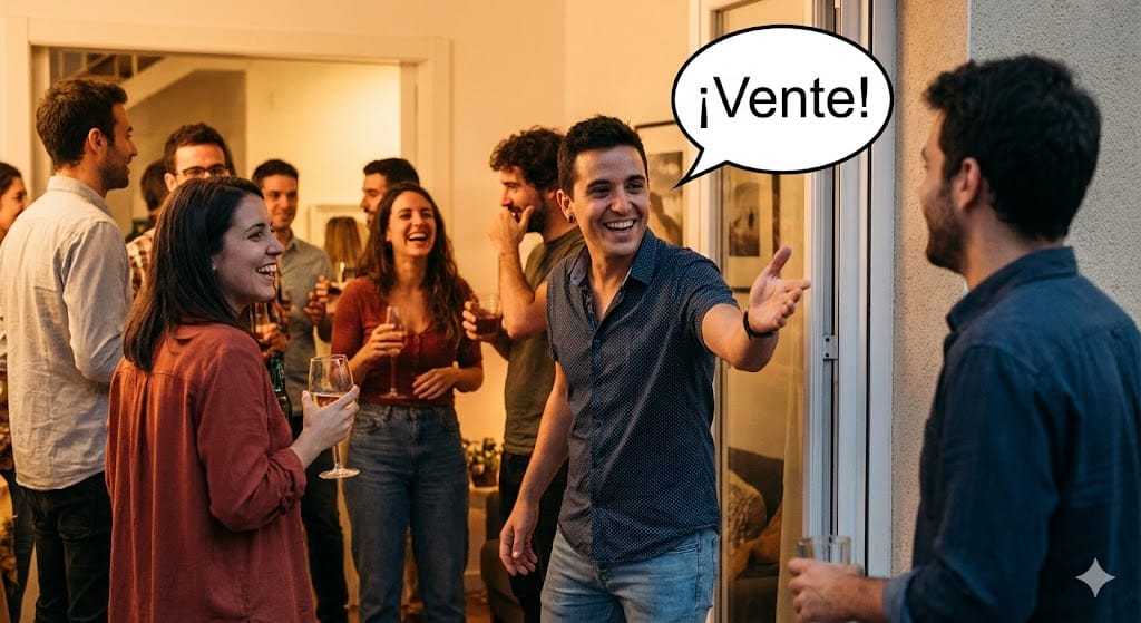 パーティで友人を誘うVente!のシーン