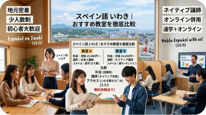 自宅でオンラインスペイン語レッスンを受けている日本人の姿